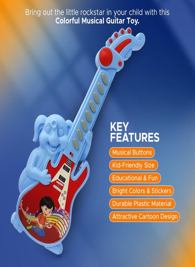 NHR Kids Musical Guitar - 8 Sound Buttons, Music Instrument for Beginners Toddlers, Fun & Educational Toy for Early Learning and Development for 1+ Years for Child (Multicolor) - Image 4